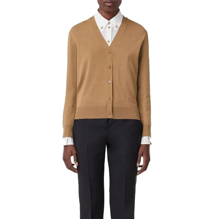 Женский свитер с длинным рукавом FW22 Knitwear Burberry, Khaki — фото 4