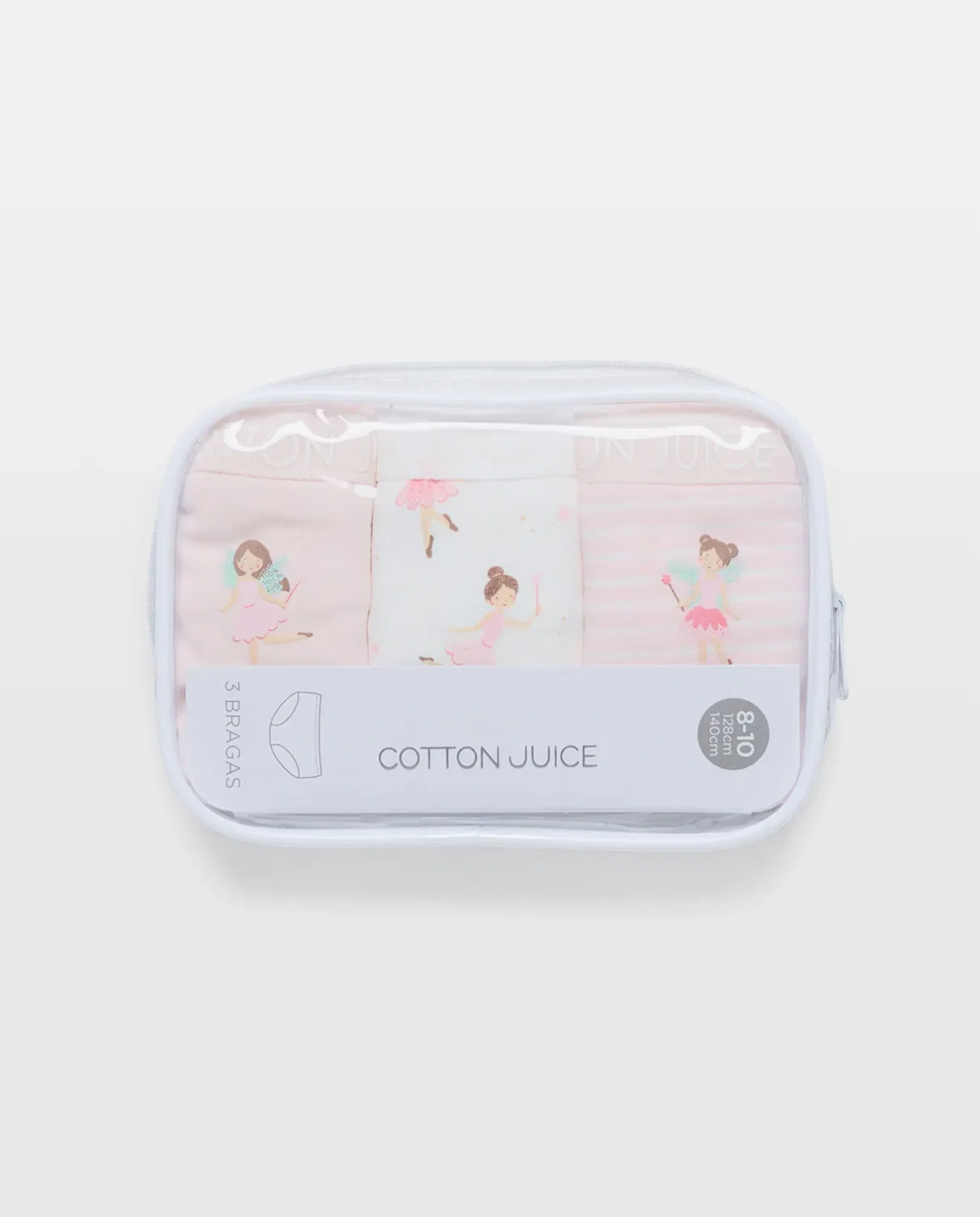 Детский комплект трусов для девочек Pack 3 Bragas Cadera De Niña Haditas Cotton Juice, Rosa — фото 4