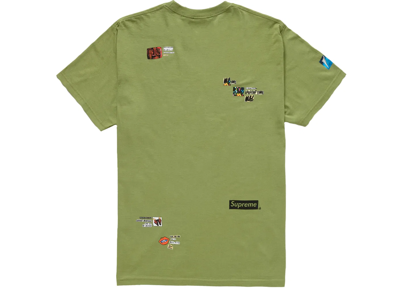 Мужская футболка с принтом Supreme Upset Tee, Moss — фото 2