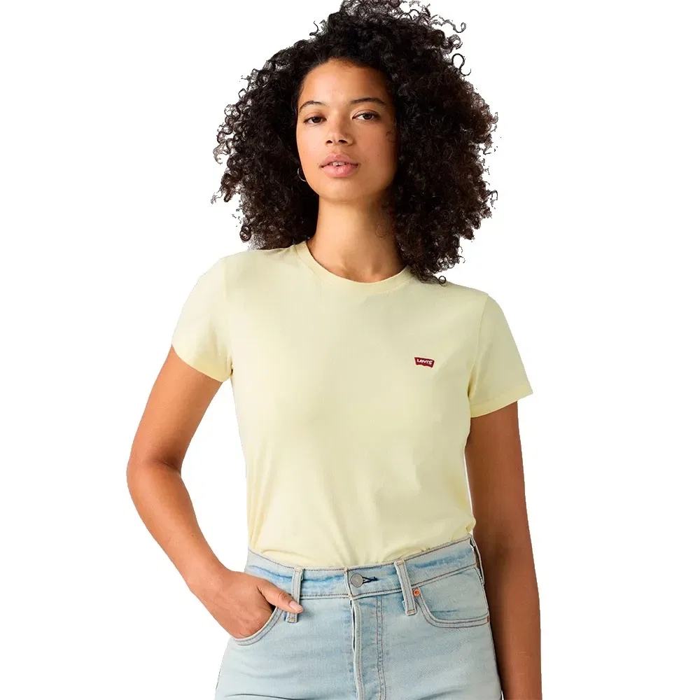 Женская хлопковая футболка Perfect Levi's, Yellow — фото 4