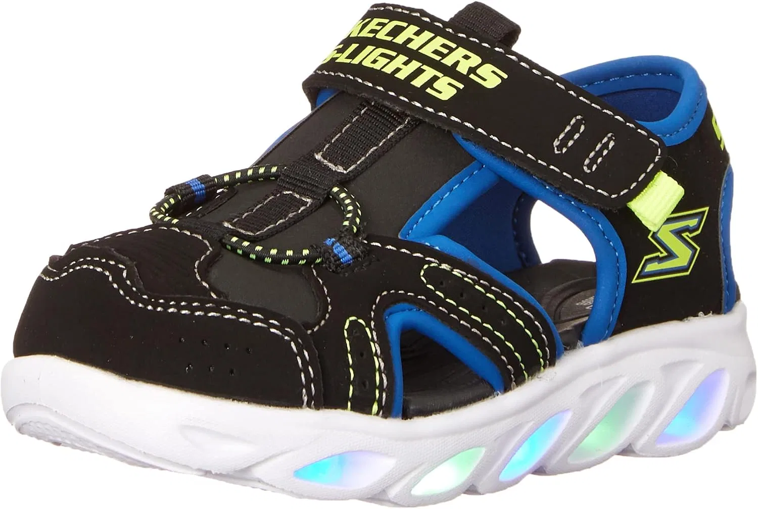 Детские кроссовки для мальчиков Hypno-Splash Sunzys Skechers, Black/Blue/Lime