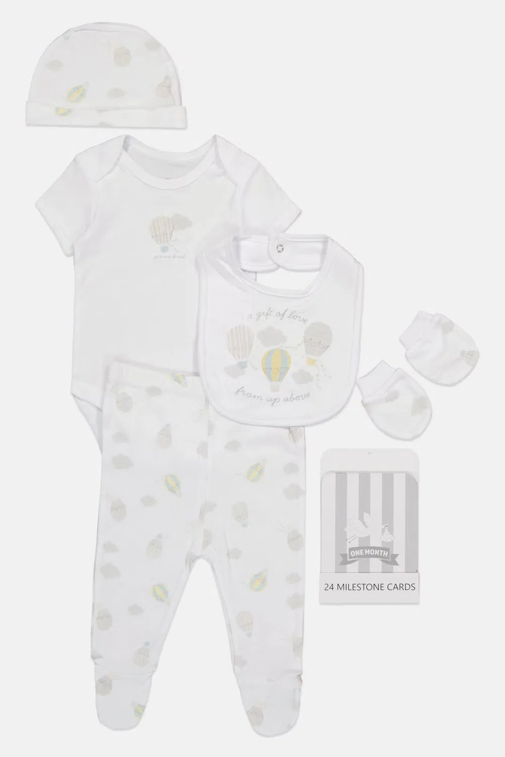 Комплект детский с принтом 6 предметов Rock-A-Bye Baby Boutique, белый — фото 3