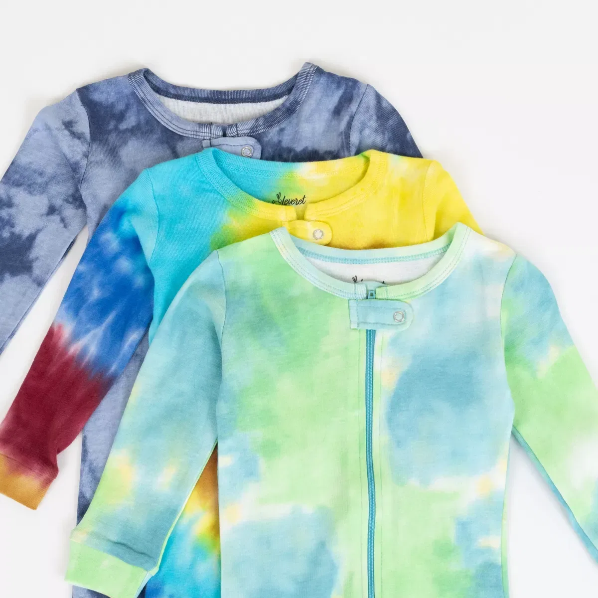 Детский комплект пижам с длинным рукавом Tie Dye Brights SLEEPWEAR, 3 Штуки — фото 2