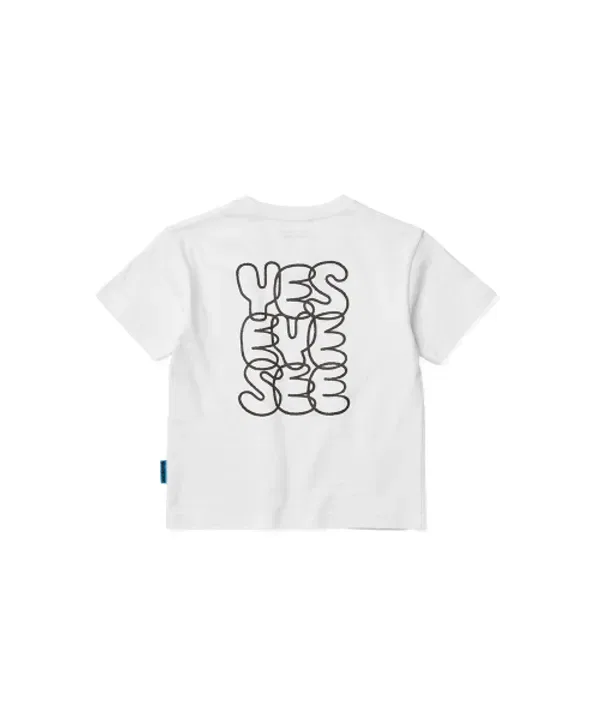 Футболка детская с логотипом C-Logo, Yeseyesee, белый — фото 2