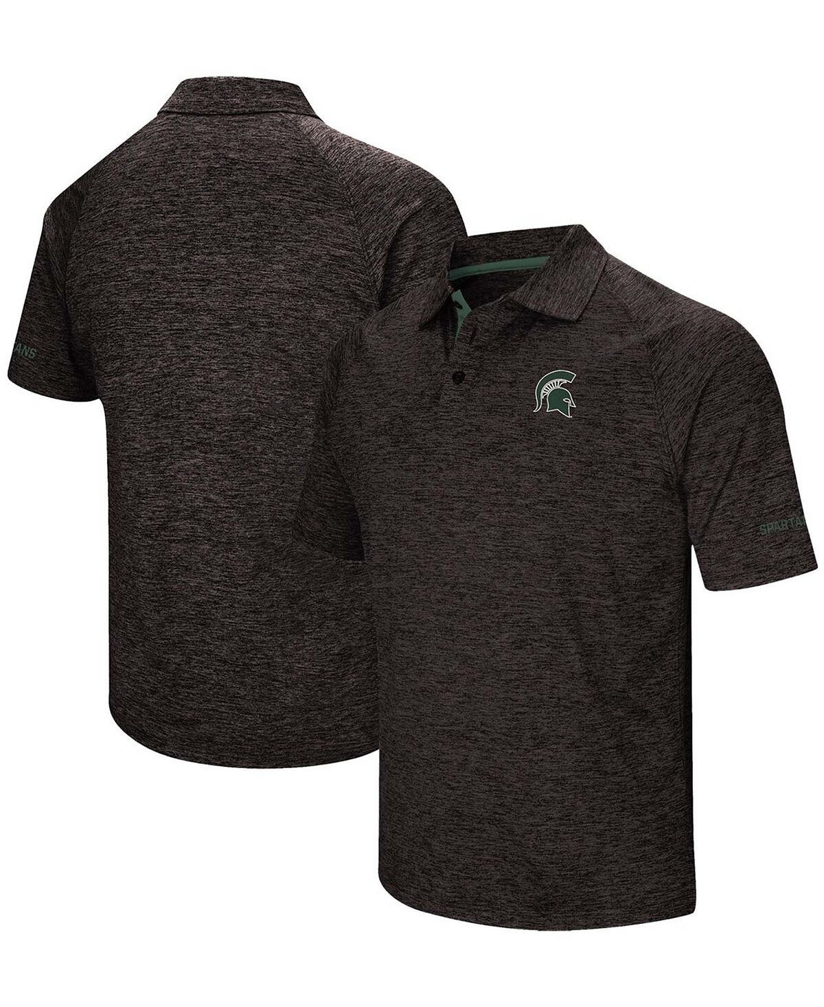 

Мужская рубашка-поло heather black michigan state spartans down swing polo Colosseum, мульти