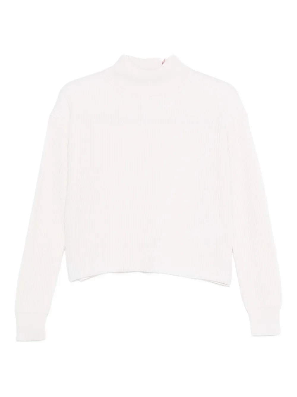 

Свитер в рубчик с воротником-стойкой MAX MARA, белый