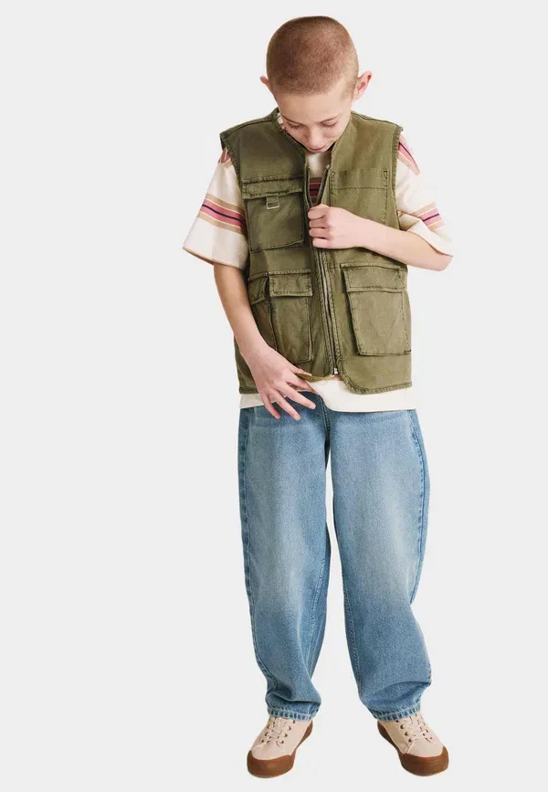 Жилет хлопковый Waistcoat Marks & Spencer, khaki, хаки