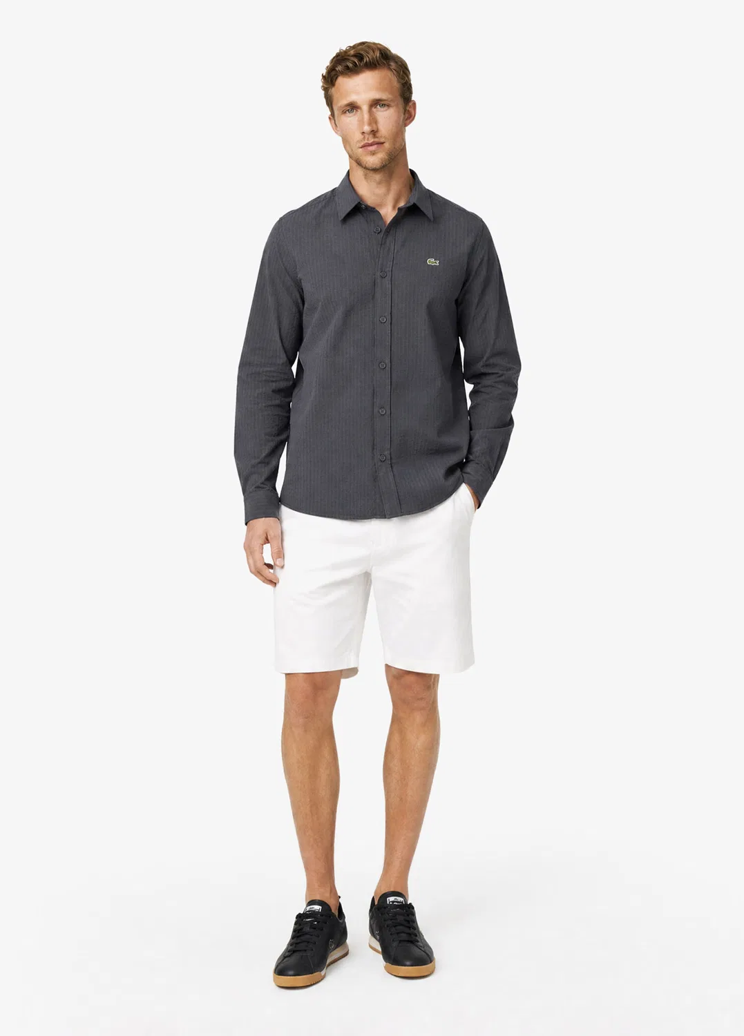Рубашка regular fit Lacoste, Gri-S5T — фото 3