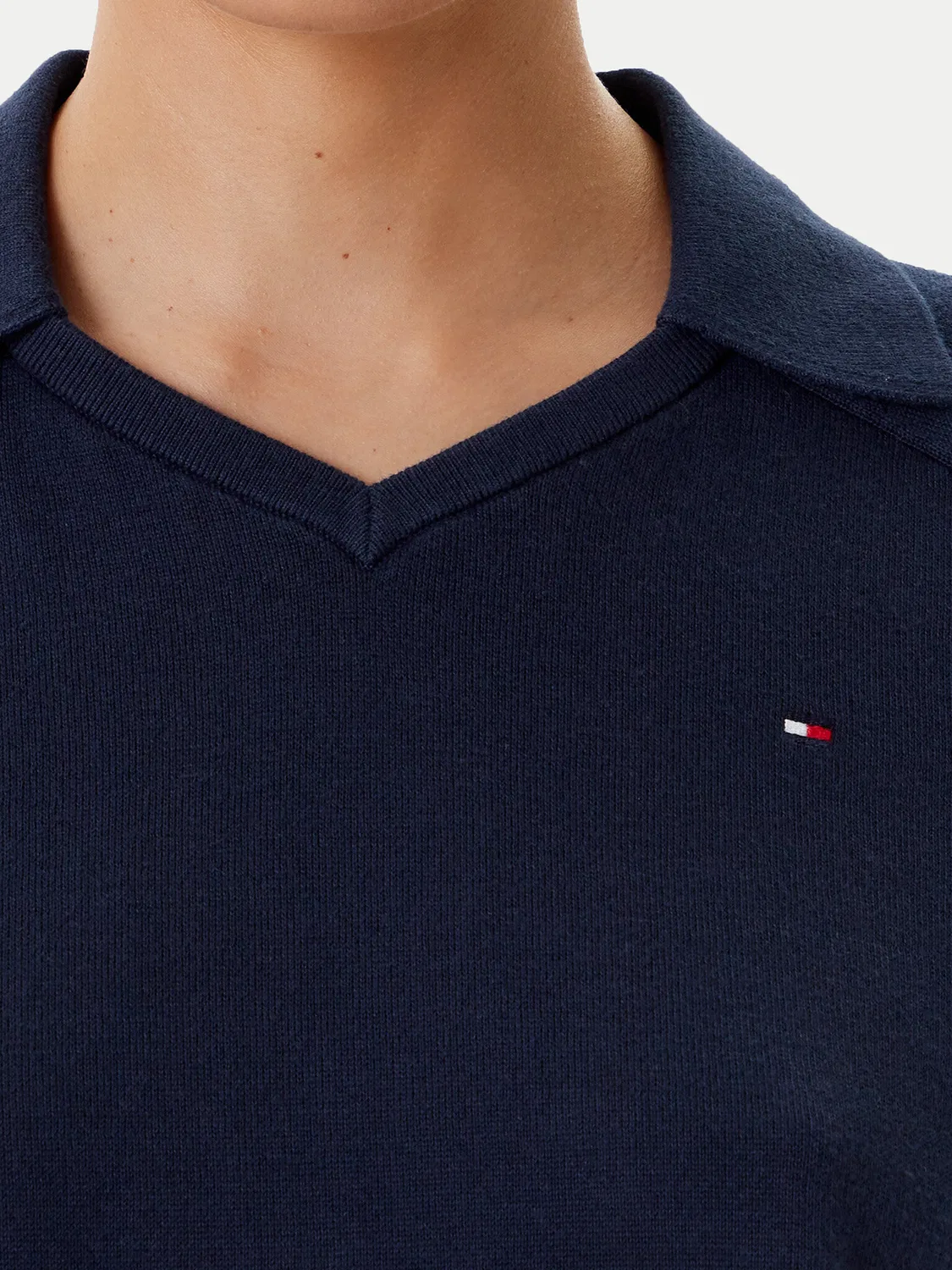 Женское поло стандартного кроя Tommy Hilfiger, темно-синий — фото 4
