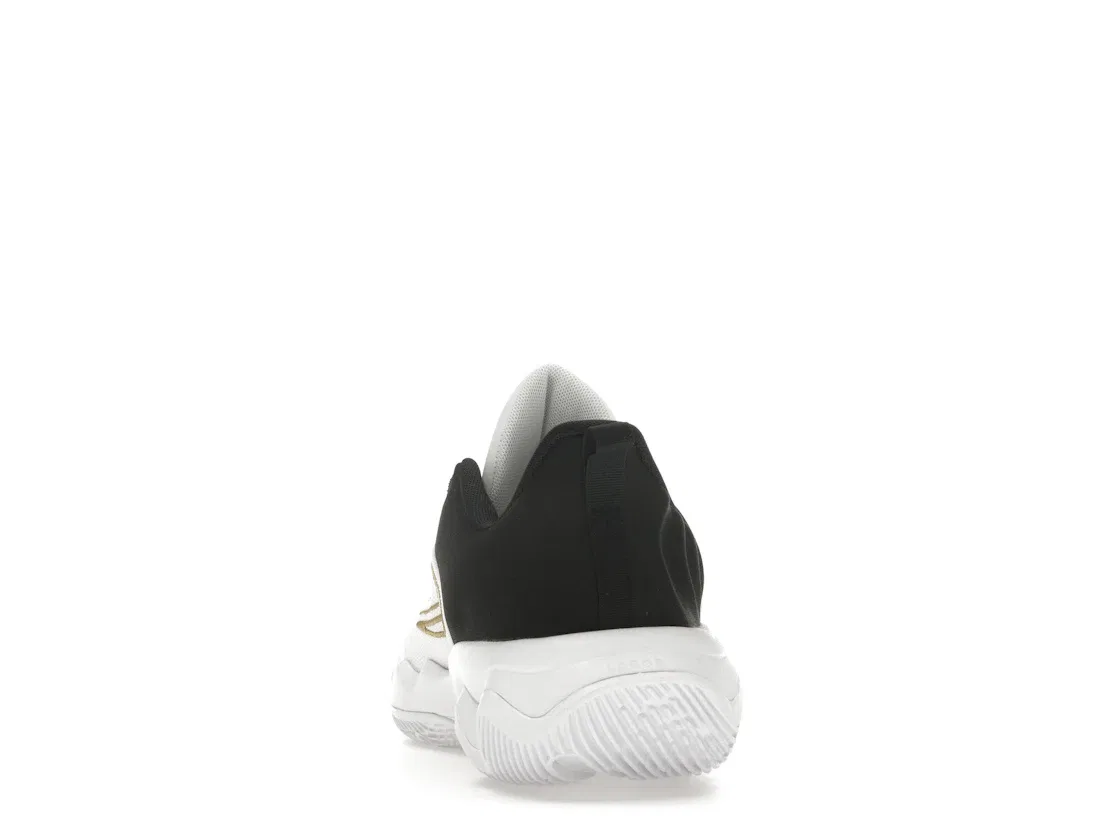 Детские кроссовки для мальчиков с длинным шнурком Nike Giannis Immortality 4, White/Metallic Gold/Black — фото 4