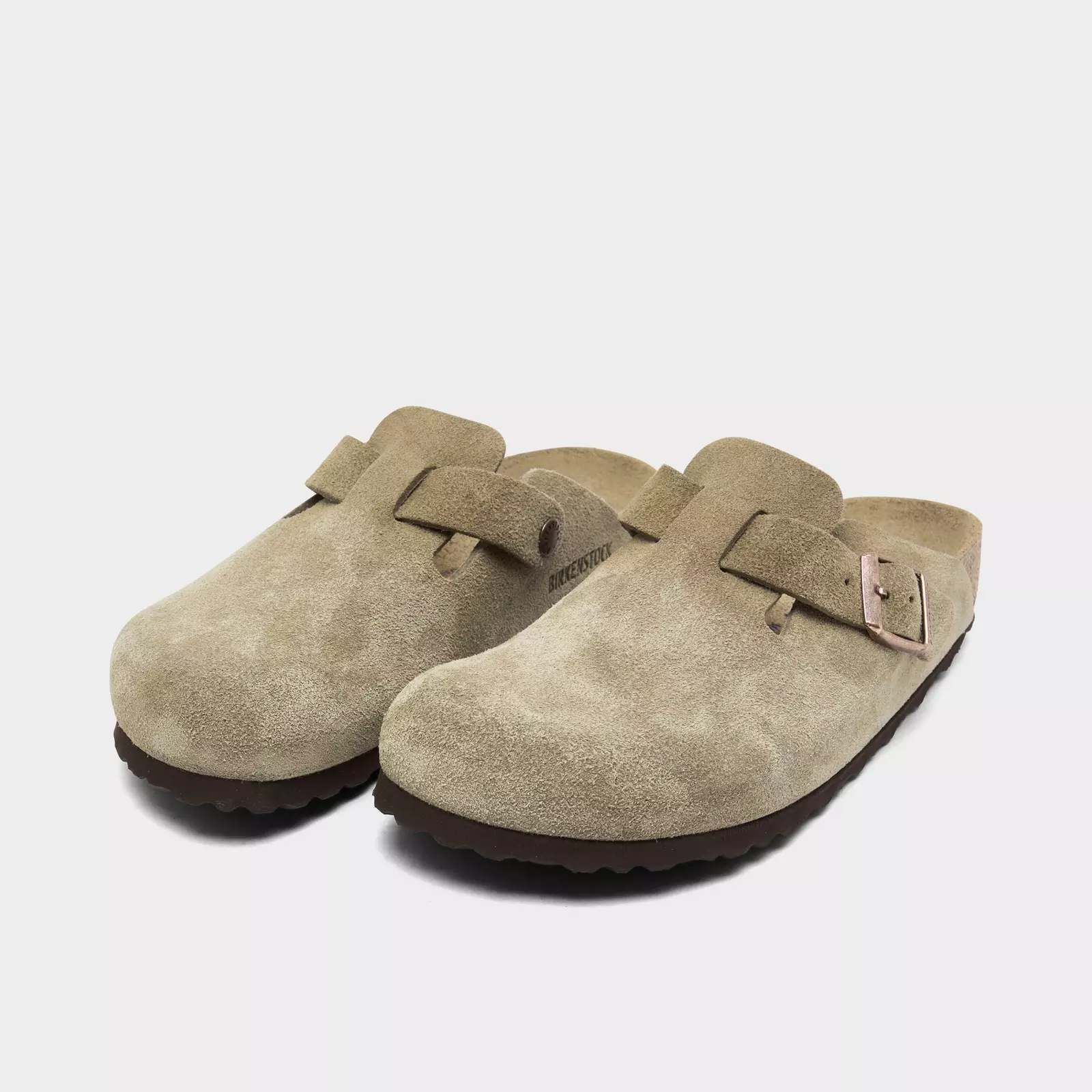 Birkenstock Сандалии с закрытым носком, нескользящие, унисекс, серо-коричневые — фото 2