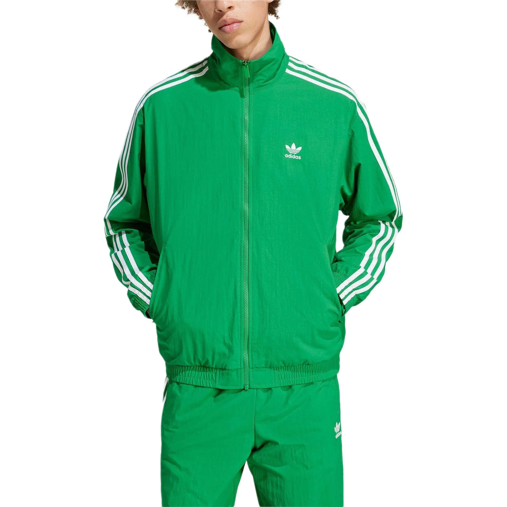 Куртка Adidas Originals Adicolor Woven Firebird, зеленый — фото 2