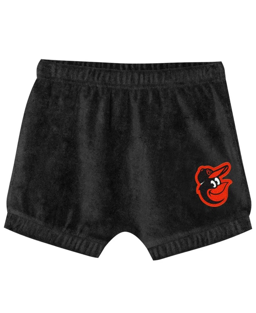 Комплект из футболки и шорт с вышивкой Baltimore Orioles Hop Base Outerstuff, Black — фото 4