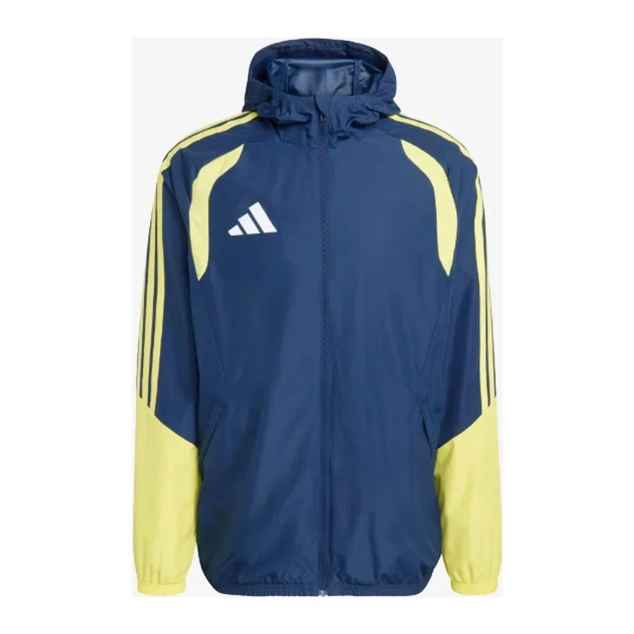 Ветровка спортивная с капюшоном Tiro 26 Competition All Weather Jacket adidas, Темно-синий
