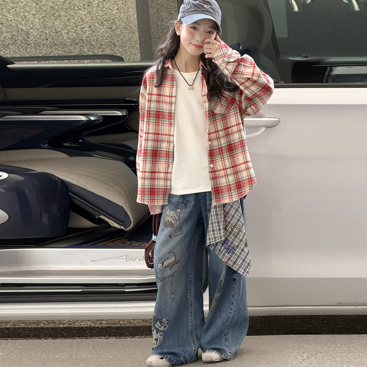 Детский спортивный костюм с принтом Flower Dog Jeans, MADALLO, Flower Dog Jeans — фото 4