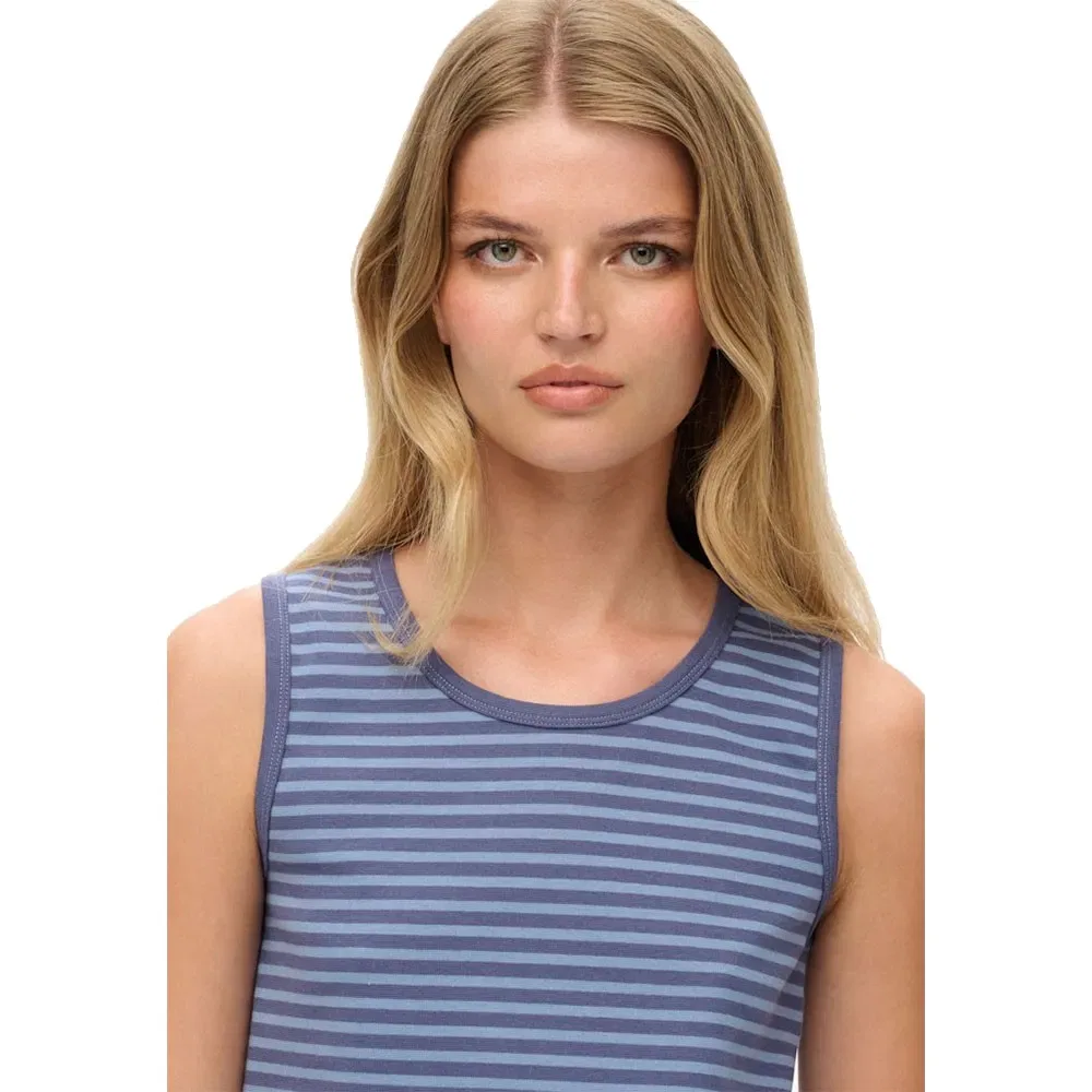 Женская майка без рукавов Athletic Essential Stripe Superdry, Blue — фото 3