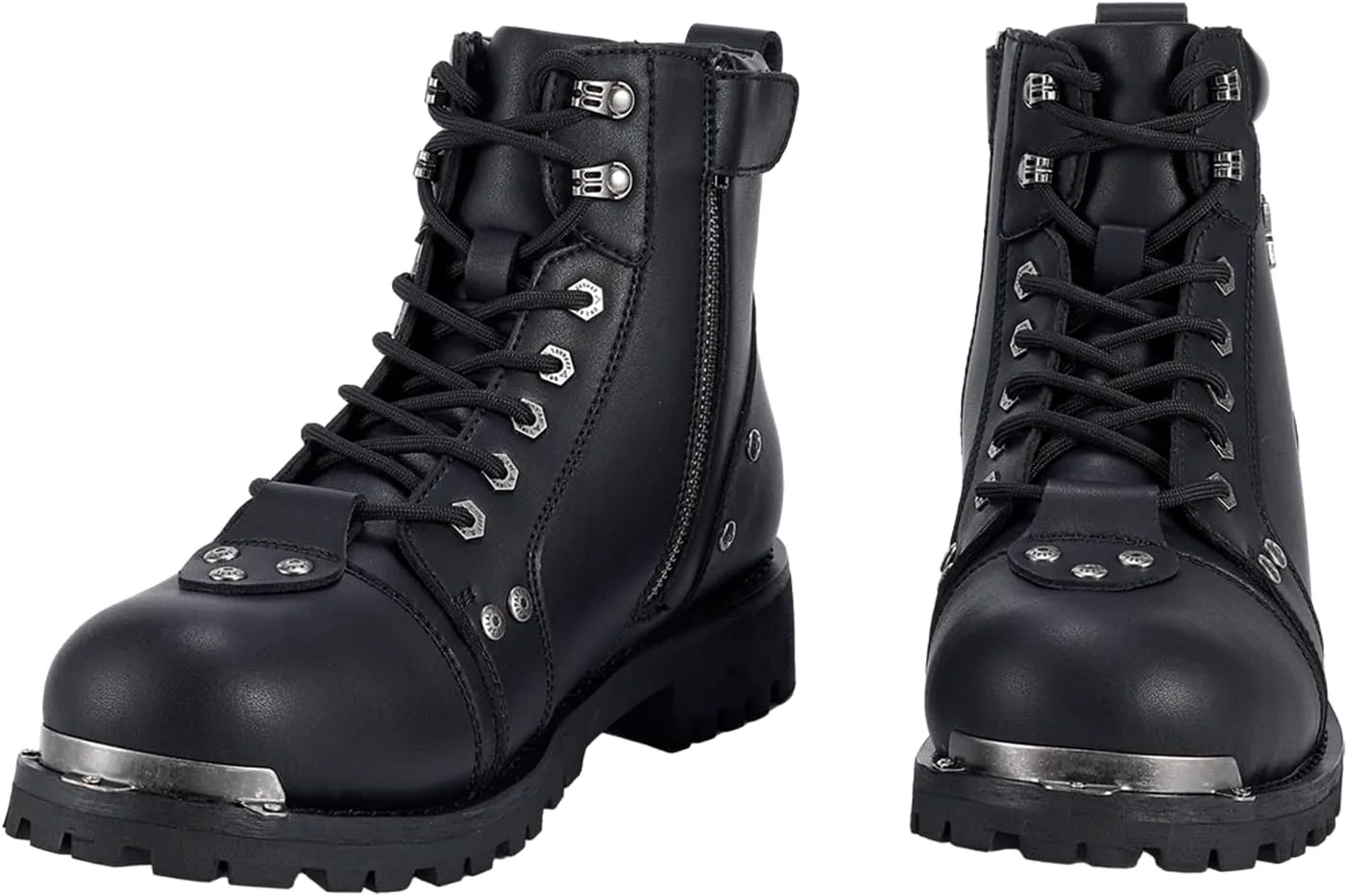 

Мужские мотоциклетные ботинки, боевые ботинки, повседневные ботинки из ПУ-кожи, водонепроницаемые ботинки на голенище с молнией RiderVibe