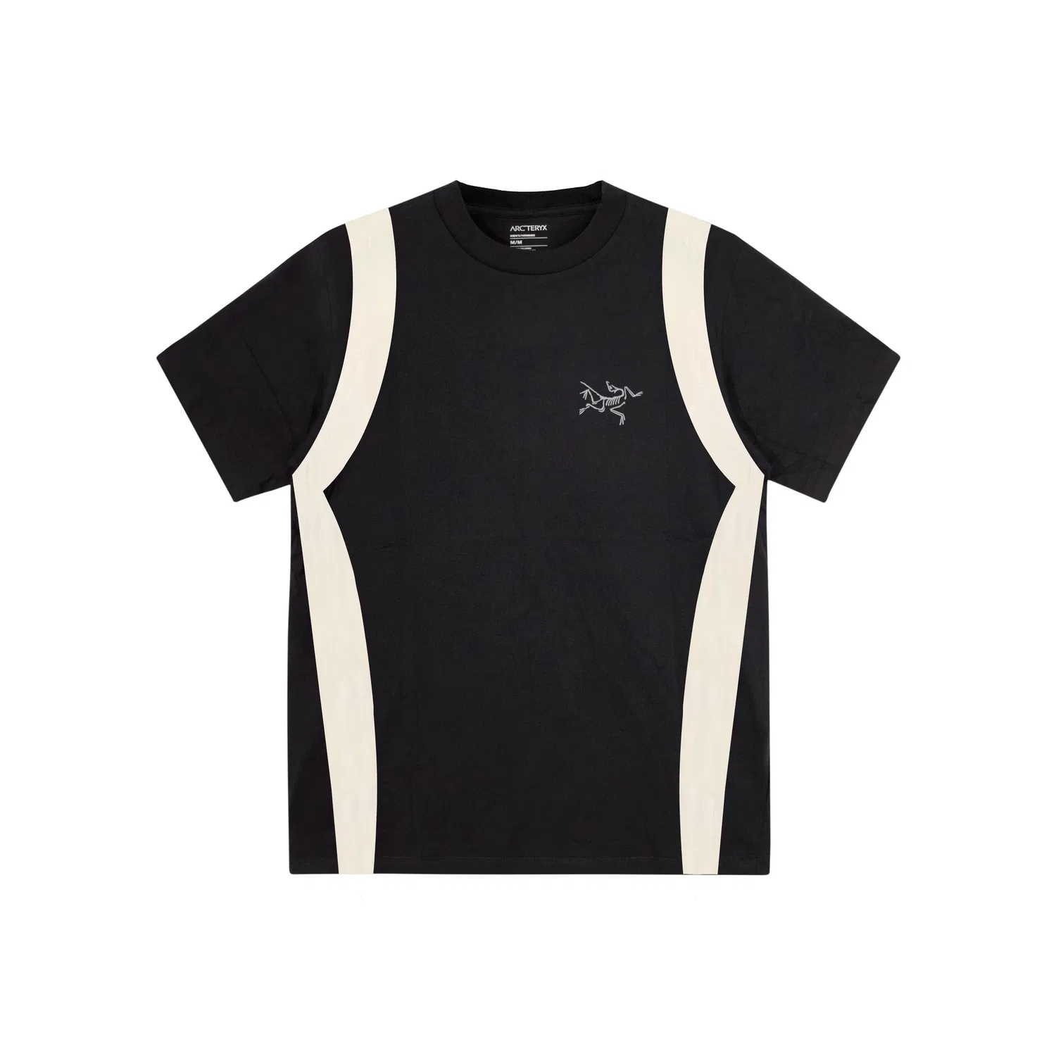Детская футболка с геометрическим принтом Unisex KRAGG T Shirts Arcteryx, Black/Black