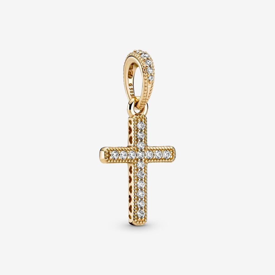 

Подвеска Pandora Sparkling Cross, золото