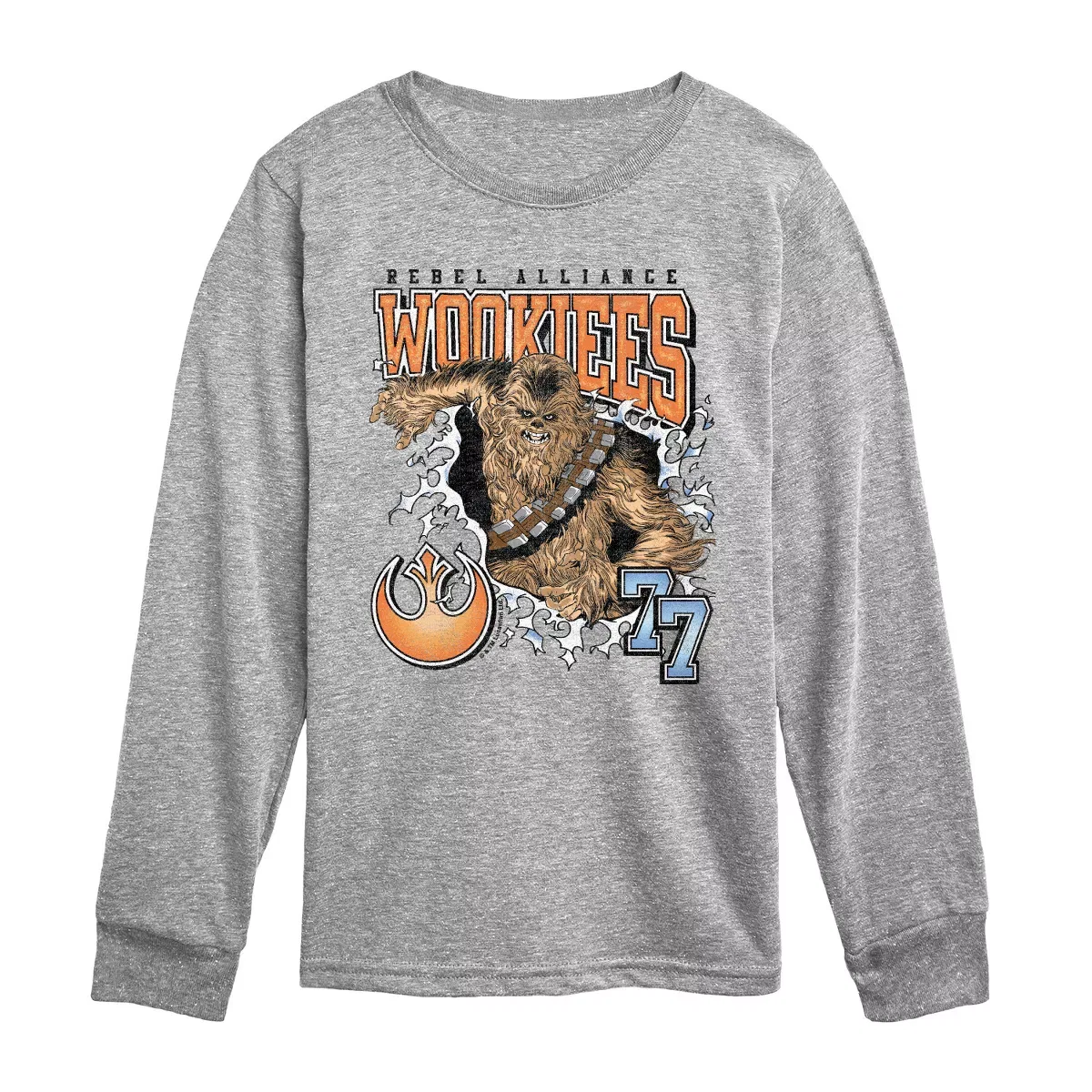 Детский лонгслив для мальчиков с принтом Wookiees Star Wars, Athletic Heather