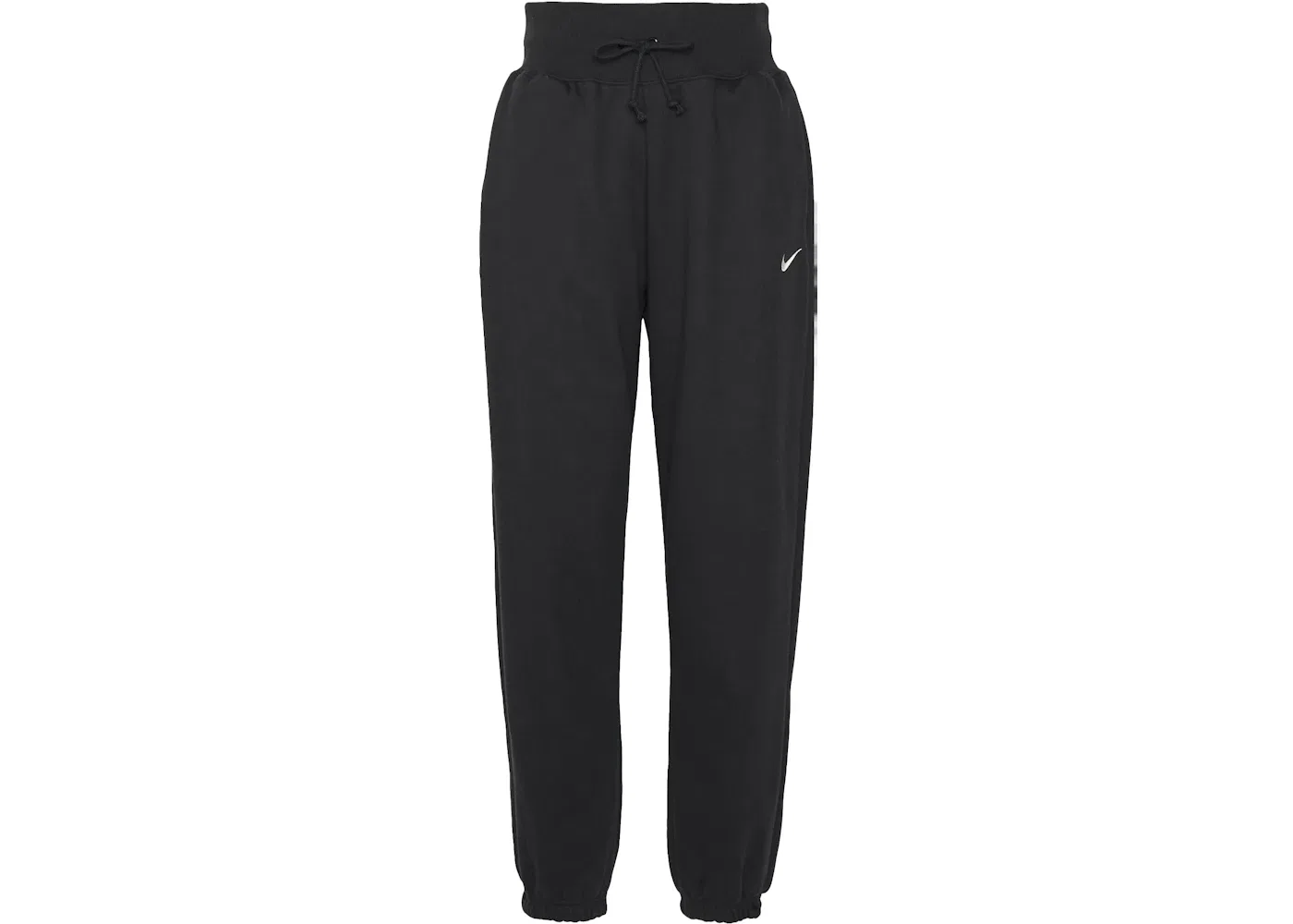 Женские спортивные штаны с завышенной талией Nike Phoenix Fleece, Black/Sail