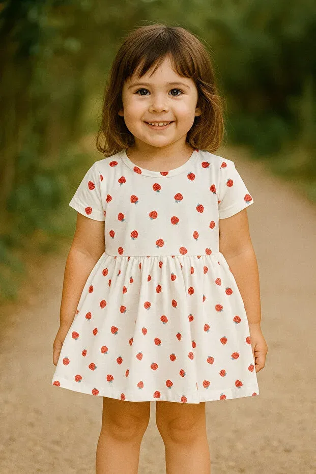 Детское платье для девочек с принтом Strawberry Polka Dot Gmg Baby, Colored