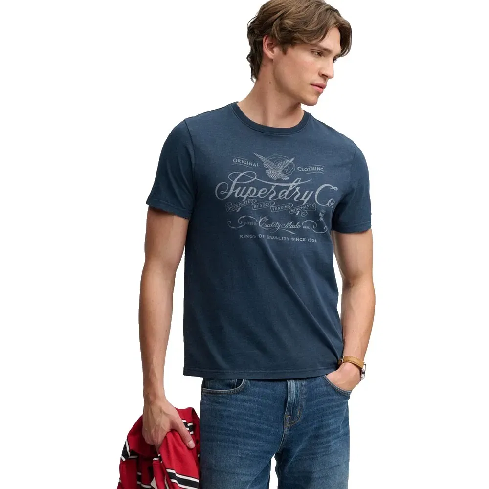 Мужская футболка с принтом Mercantile Superdry, Blue — фото 3