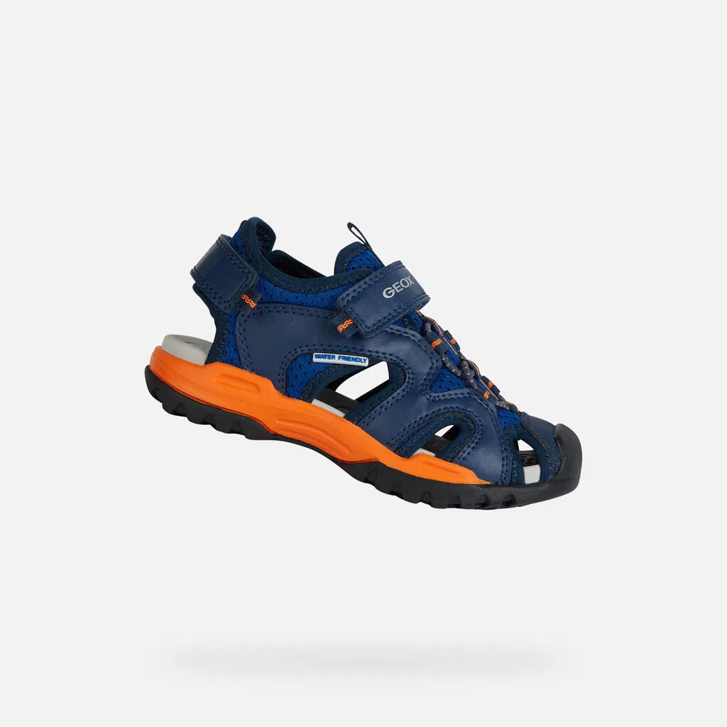 Детские сандалии J Borealis B Geox, Konigsblau / Orange