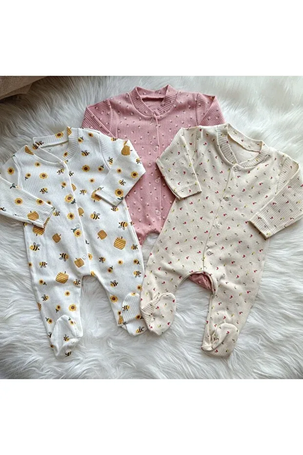 Детский комбинезон хлопковый набор 3 шт Nayinom, Multicolor