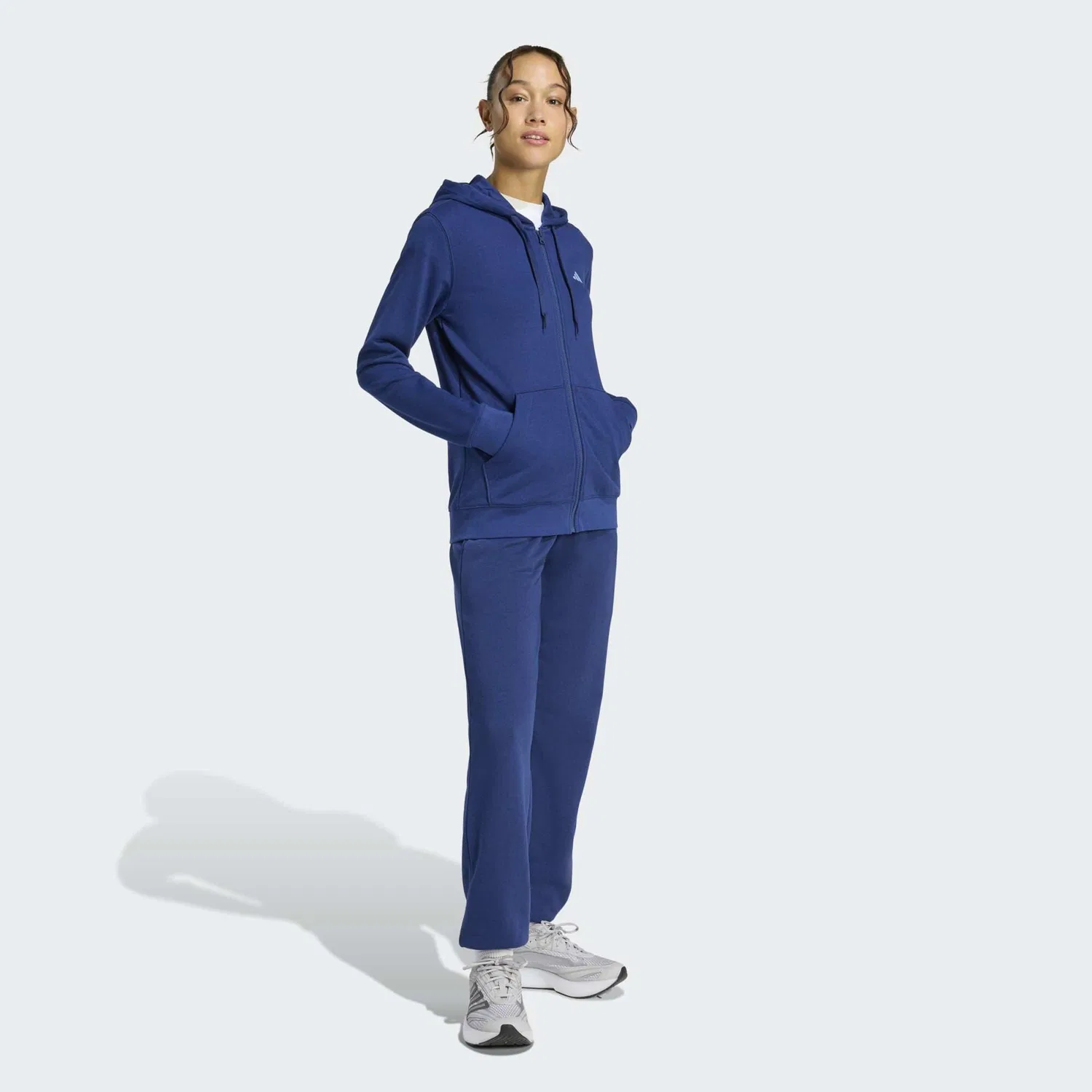 Женское худи с молнией Adidas, Navyblau — фото 3