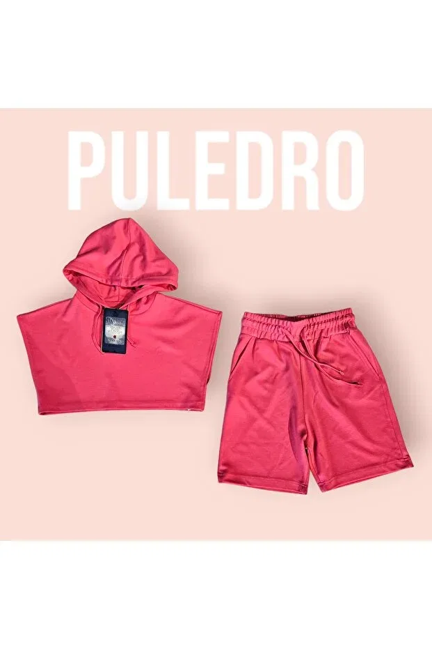Детские шорты для девочек хлопковые Puledro, Pink — фото 2