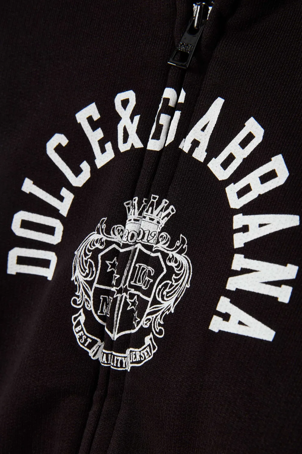 Худи на молнии с принтом логотипа Dolce & Gabbana — фото 4