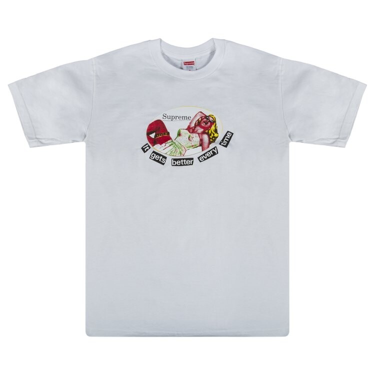 

Футболка Supreme It Gets Better Every Time T-Shirt 'White', белый