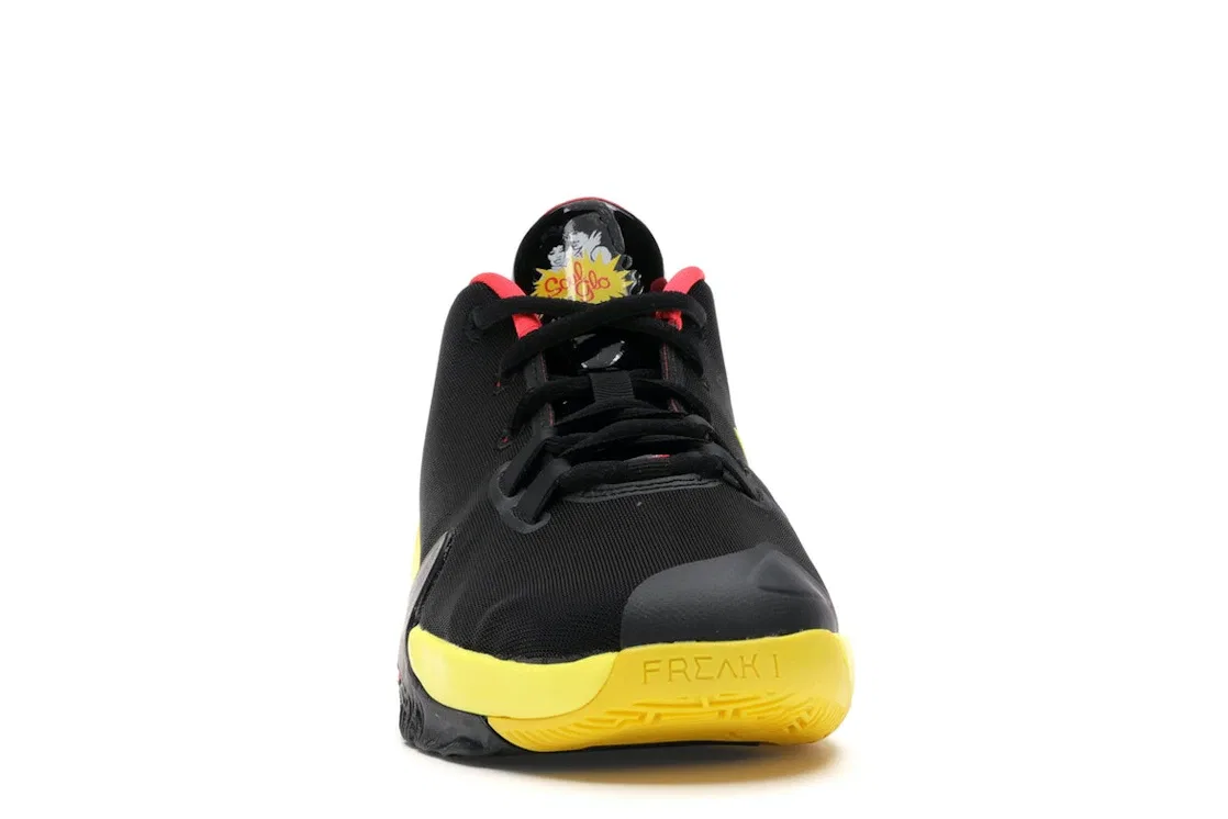 Детские кроссовки для баскетбола Nike Zoom Freak 1 Soul Glo, Black/Red Orbit-Opti Yellow-Black — фото 2
