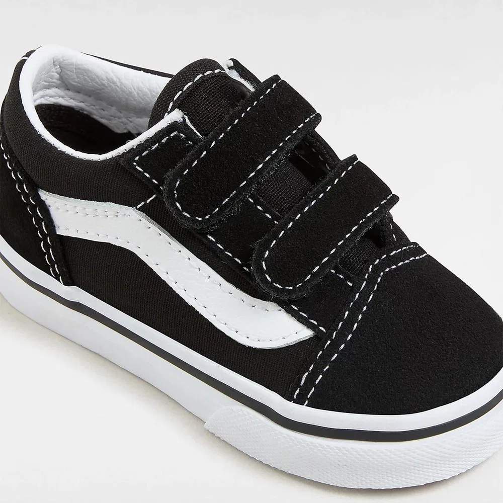 Детские кроссовки на липучках с замшевыми вставками TD Old Skool V Vans — фото 4