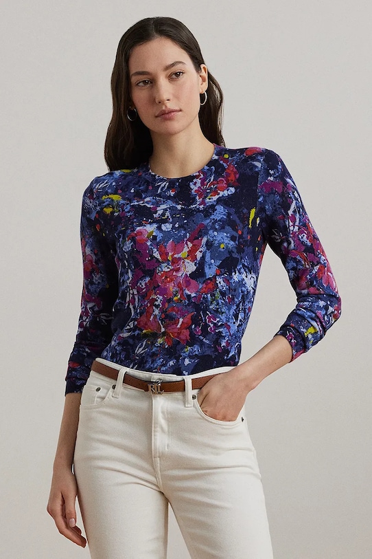 

Хлопковая водолазка Lauren Ralph Lauren, синий