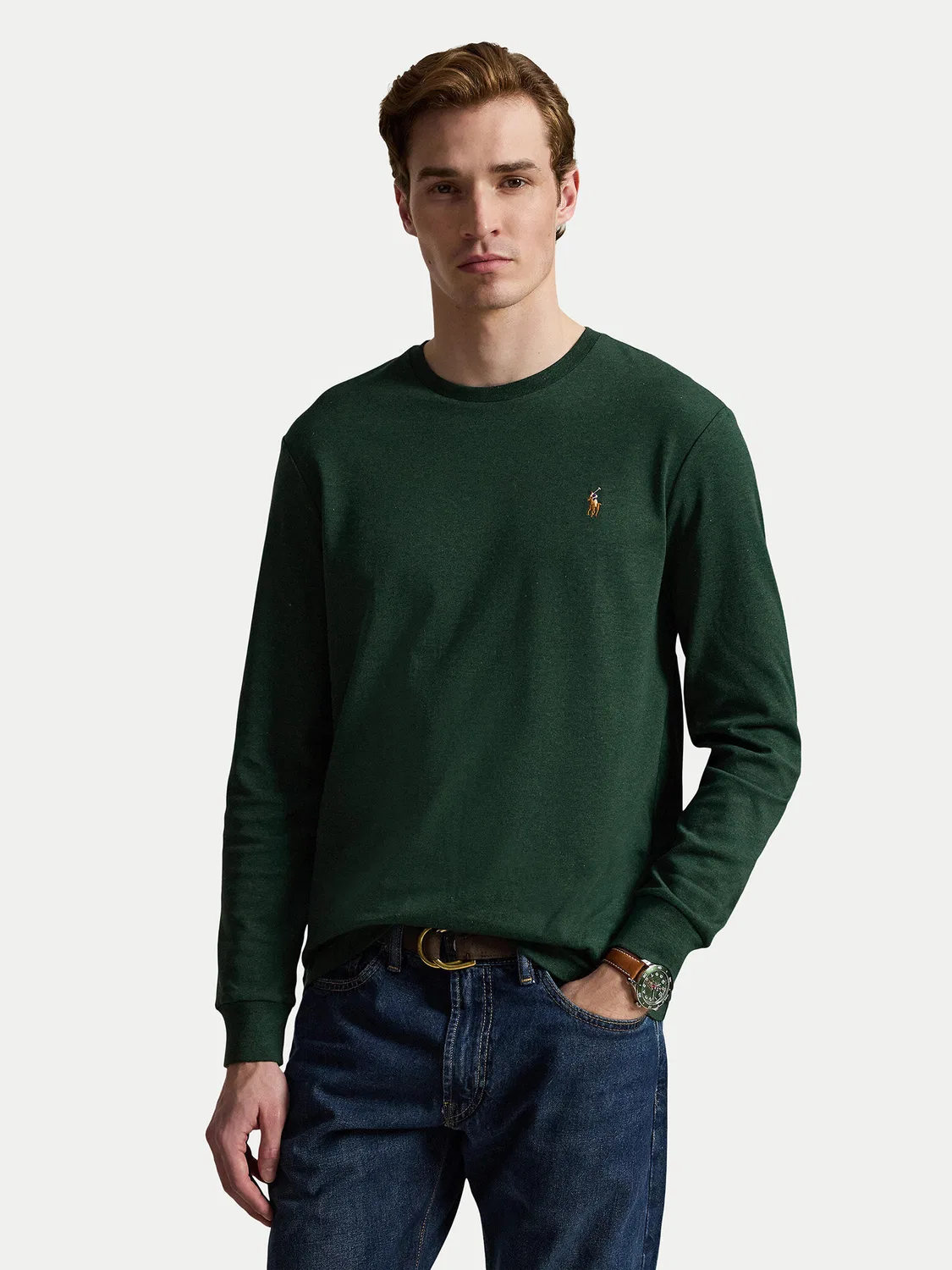 Мужской пуловер стандартного кроя Polo Ralph Lauren, зеленый
