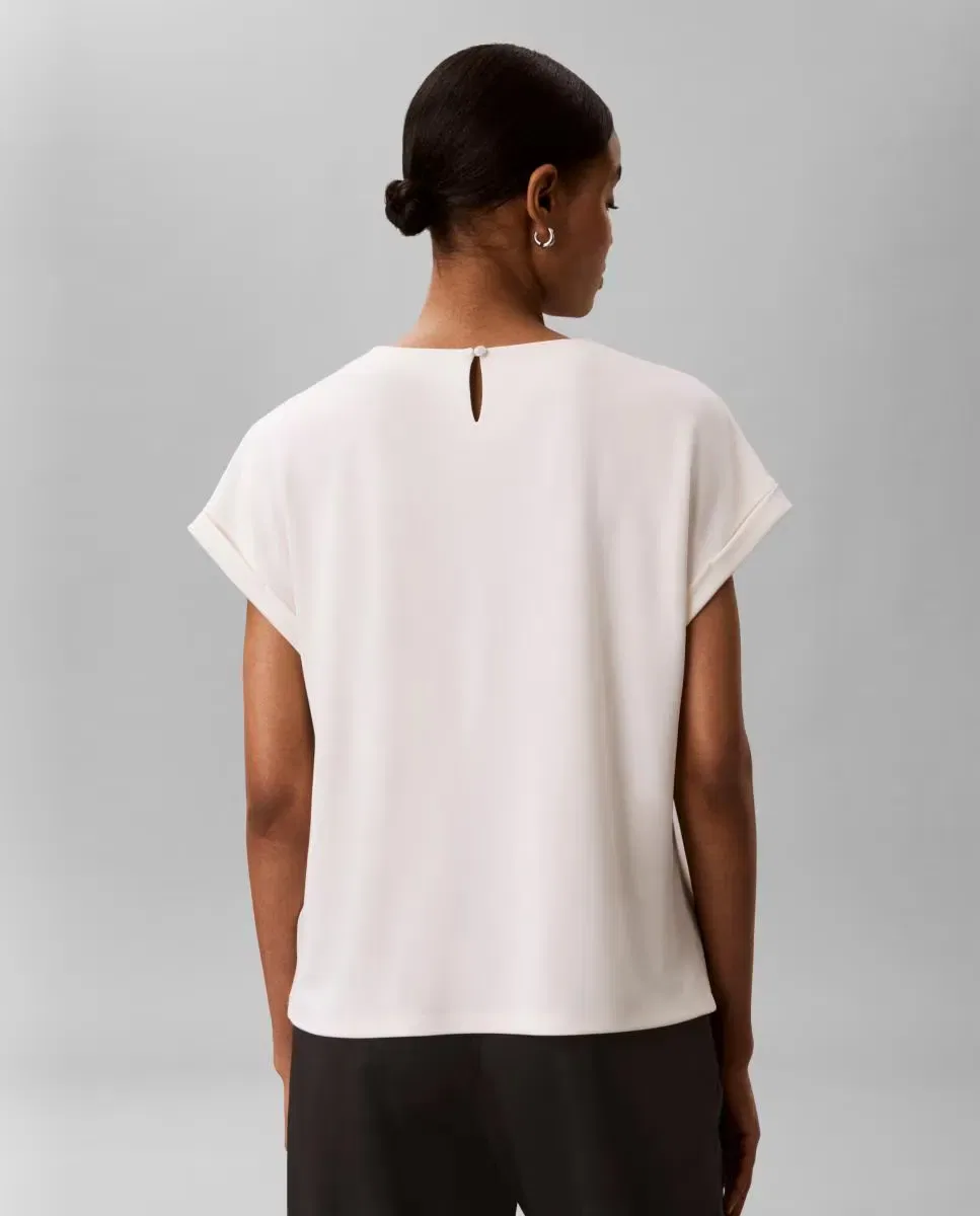Женская футболка эластичная Calvin Klein, Blanco — фото 2