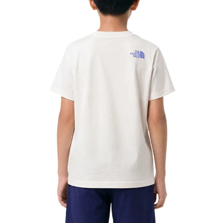 Детская футболка хлопковая THE NORTH FACE, Dune White — фото 3