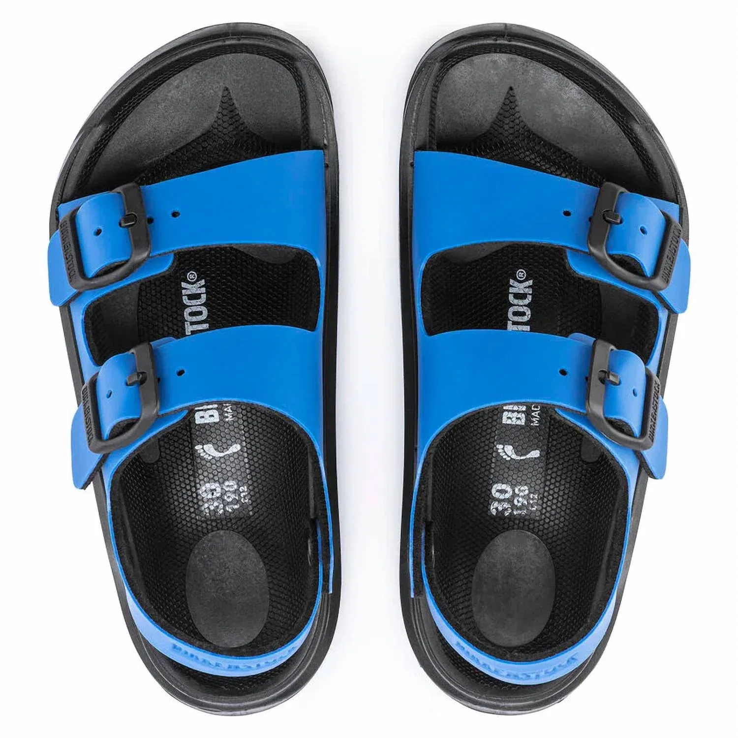Детские сандалии с двумя регулируемыми ремешками Mogami Birkenstock, Icy Ultrablue Black — фото 2