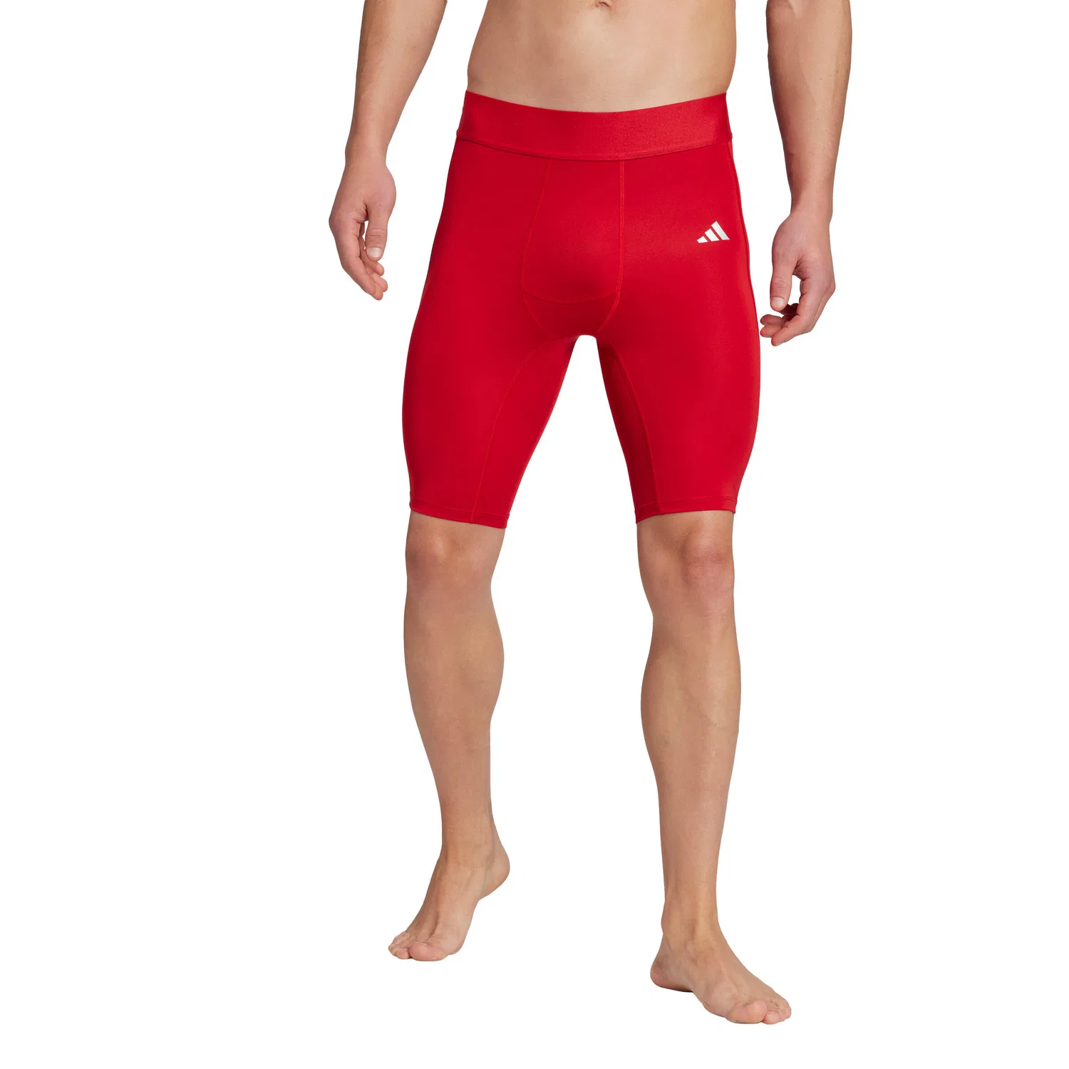 Мужские короткие леггинсы с технологией Techfit Adidas, Цвет: Rot — фото 2