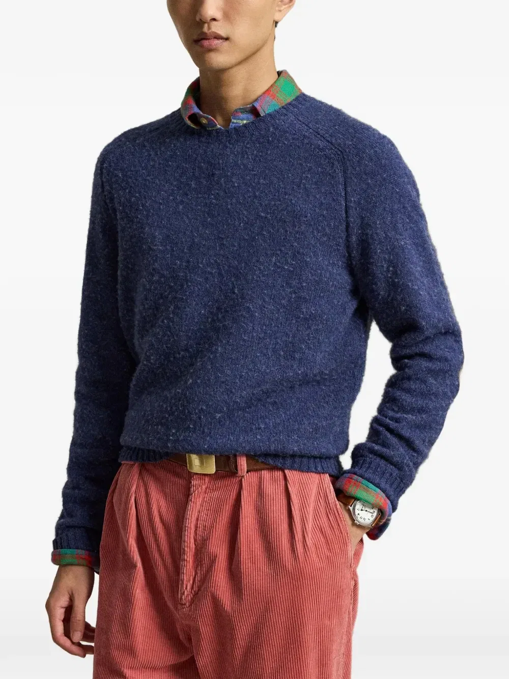 Джемпер из смесового кашемира с нашивкой POLO RALPH LAUREN, синий — фото 3