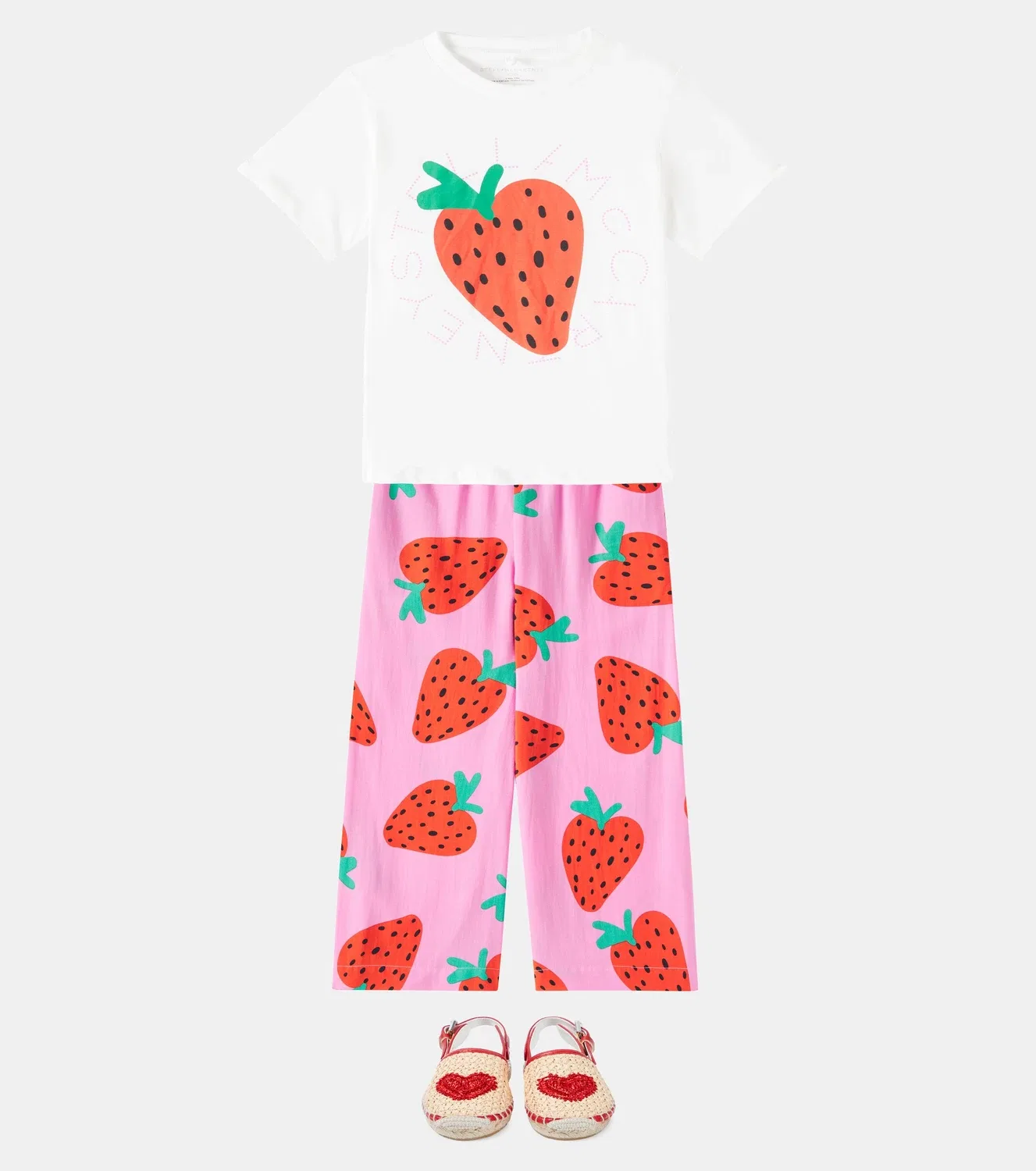 Широкие брюки с принтом Stella Mccartney Kids, розовый — фото 2