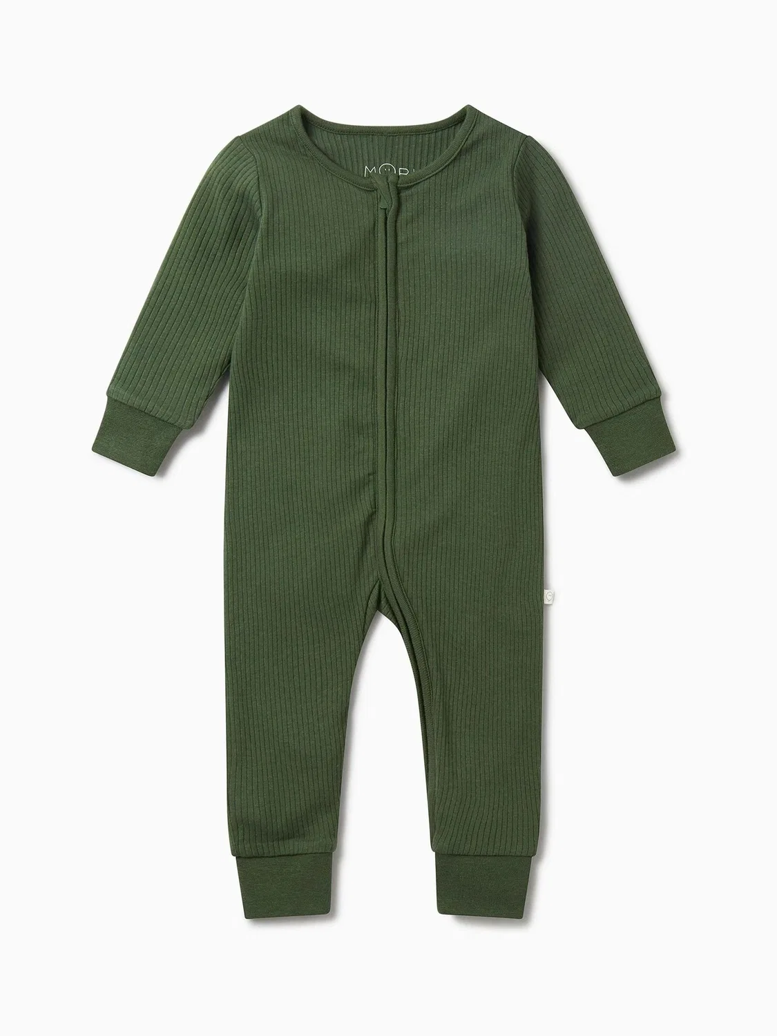 Комбинезон Ribbed Clever Zip Sleepsuit Mori, Pine Green — фото 3
