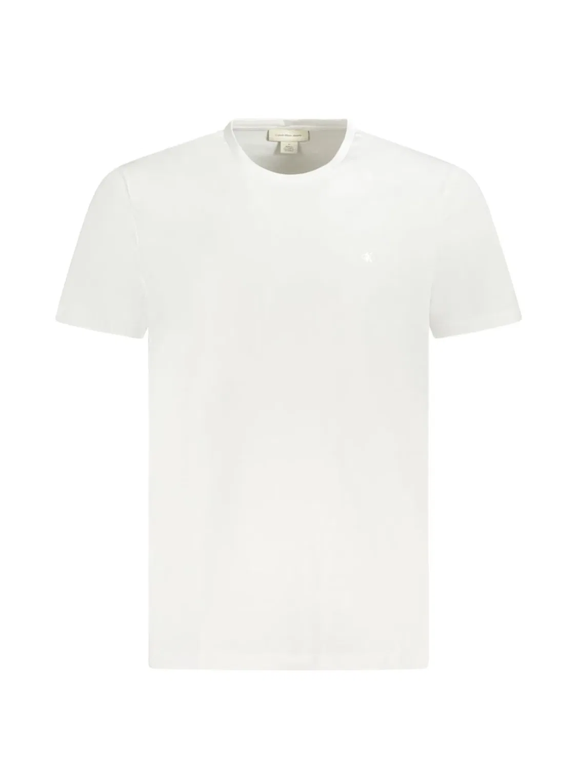Хлопковая футболка с круглым вырезом, белая Calvin Klein, белый