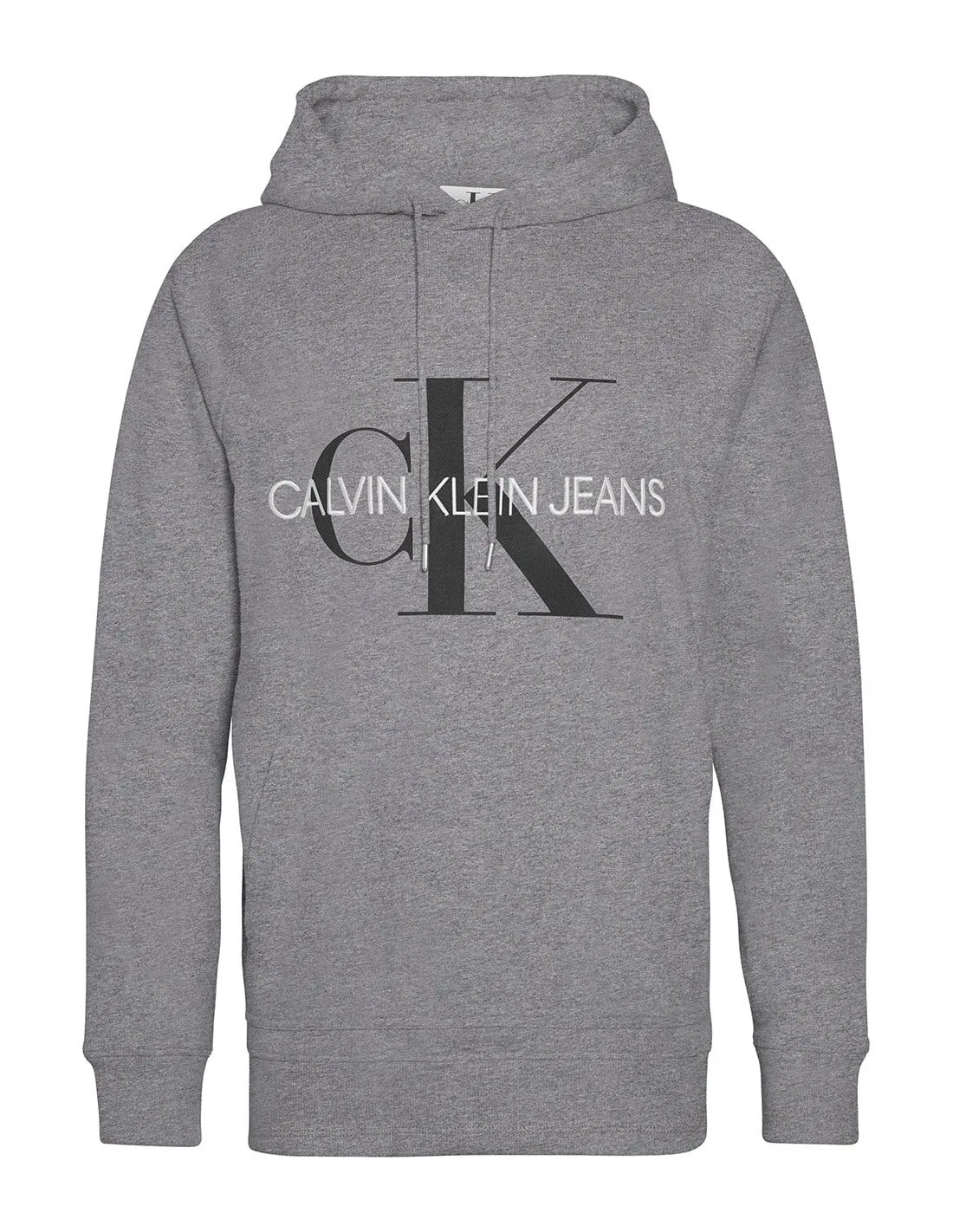 Худи серое Calvin Klein, серый