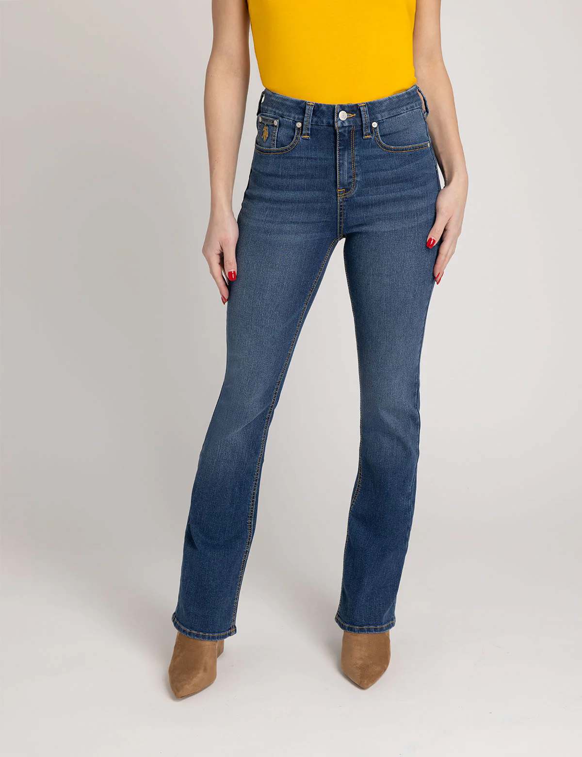 

Джинсы U.S. Polo Assn High Rise Sculpting Boot Cut, синий