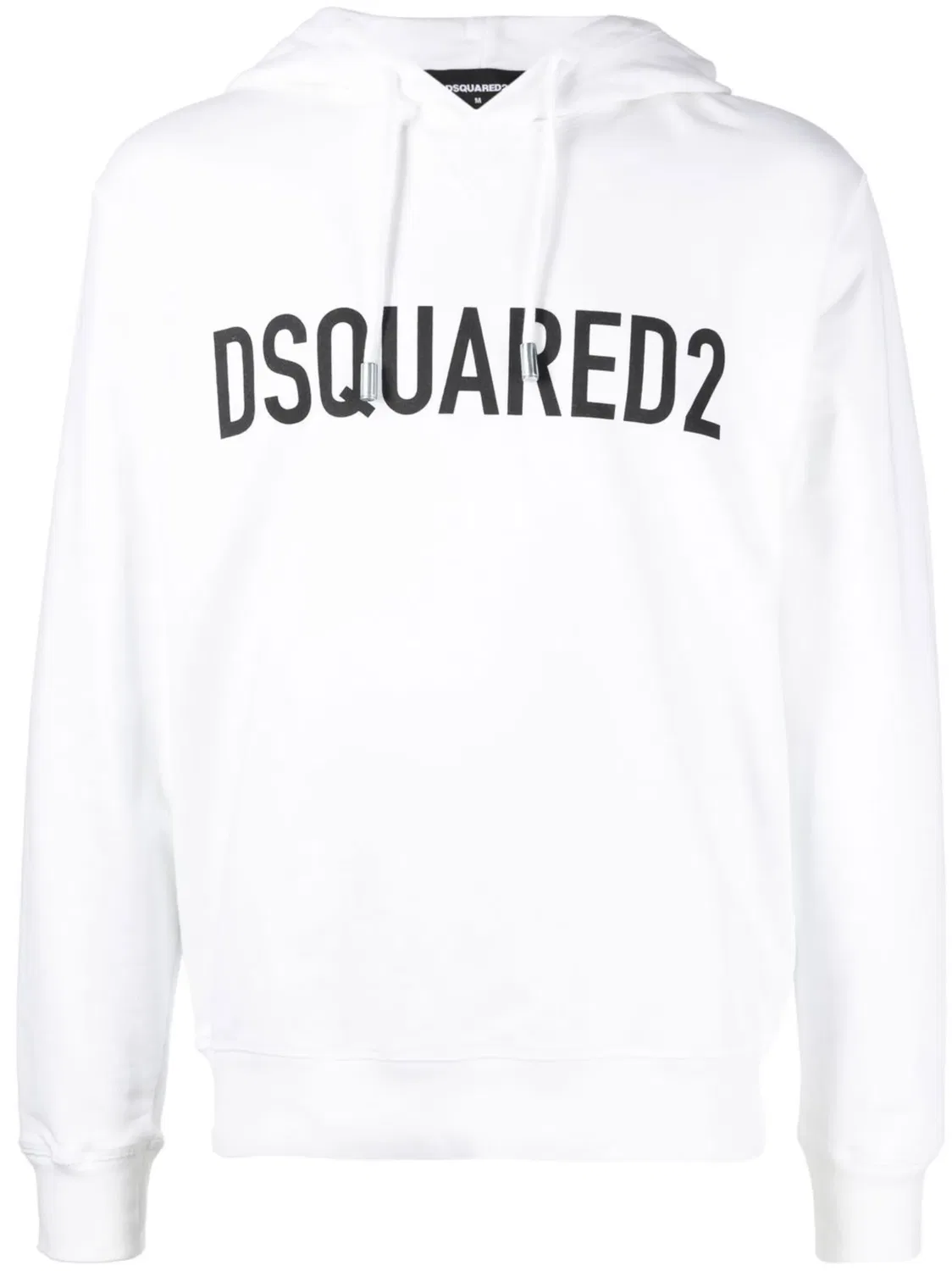 DSQUARED2 Худи хлопковое с логотипом белое