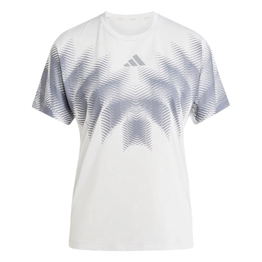 Спортивная футболка ADIDAS PERFORMANCE Performance Shirt 'Adizero Aspyre' серого и светло-серого цвета
