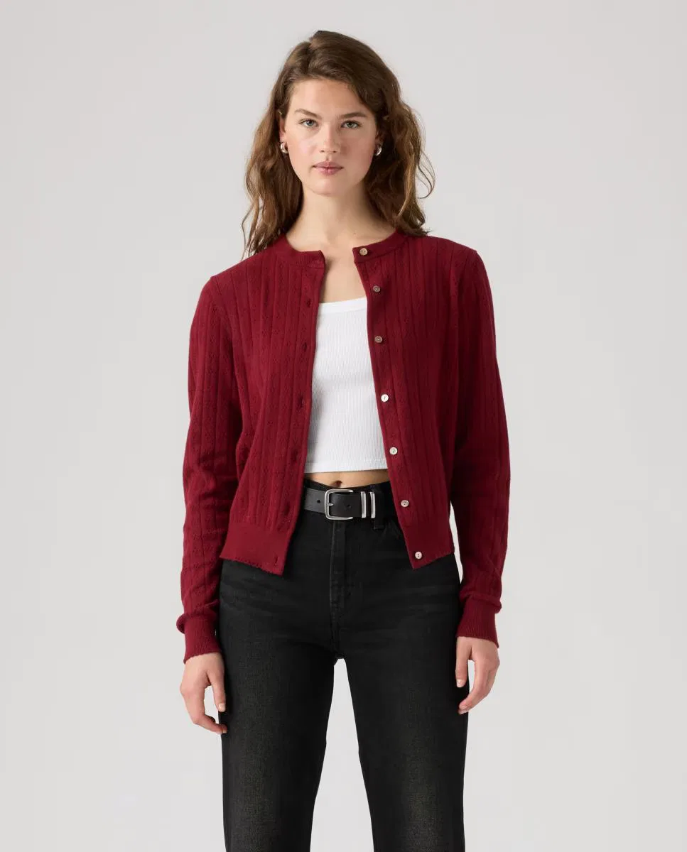Кардиган трикотажный, Cárdigan, Levi's, гранатовый